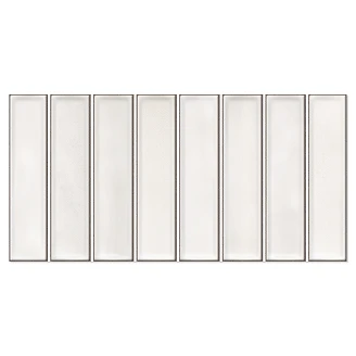 Veggflis Glimmer Vit Blank 15x30 cm