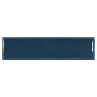 Veggflis Rill Mörkblå Blank 8x30 cm