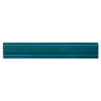 Dekor Veggflis Rill Petrol Blank 5x30 cm