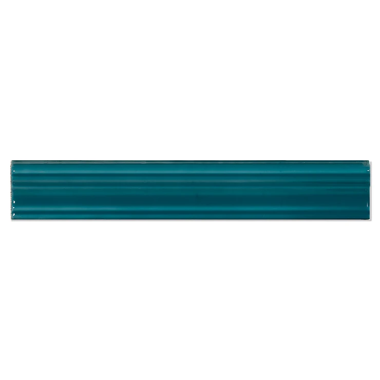 Dekor Veggflis Rill Petrol Blank 5x30 cm