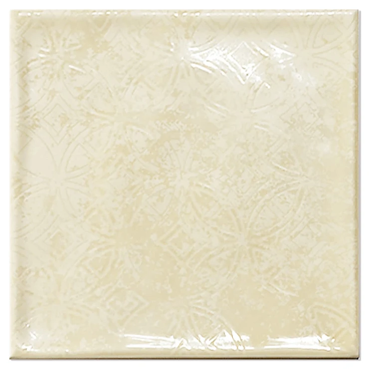 Dekor Veggflis Smycke Pärlvit Blank-Relieff 15x15 cm