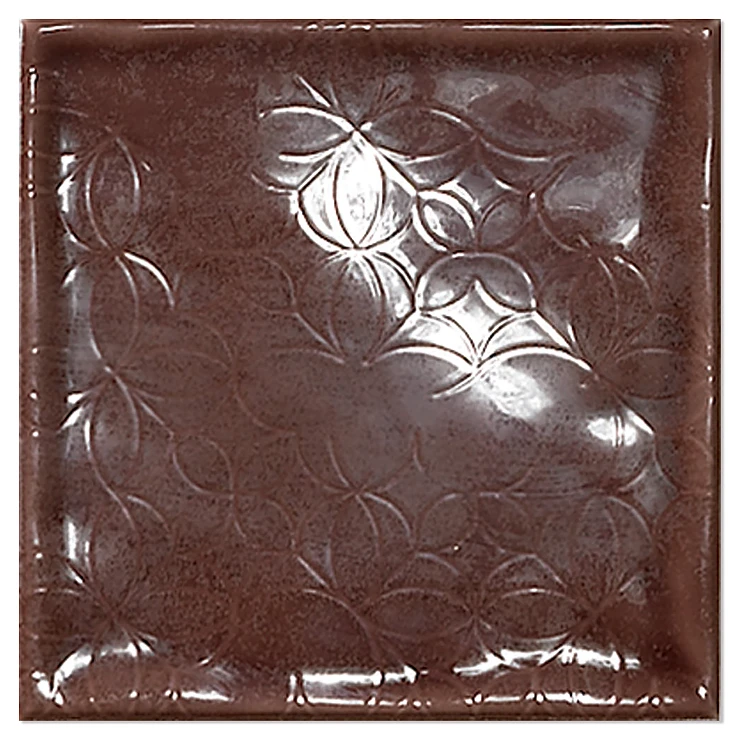 Dekor Veggflis Smycke Mahogny Blank-Relieff 15x15 cm