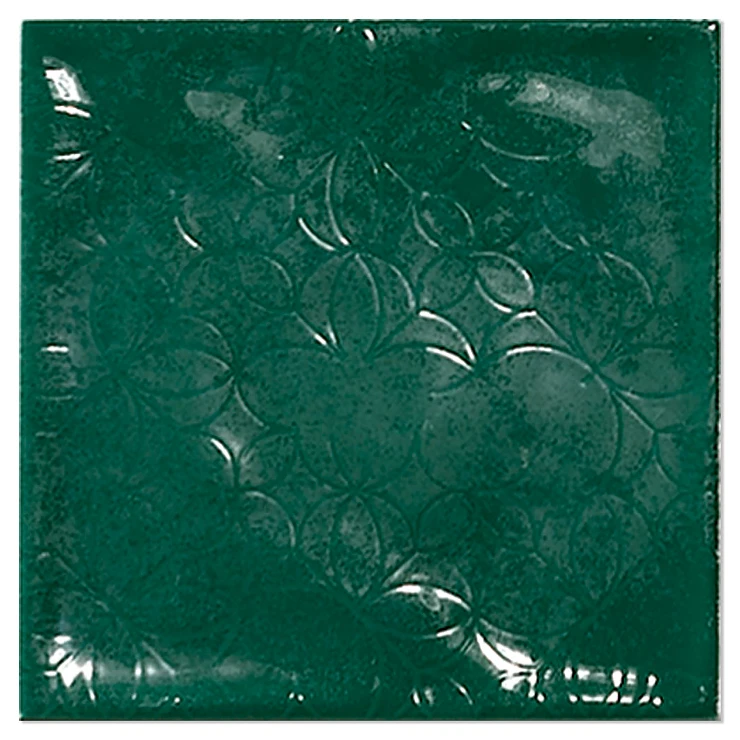 Dekor Veggflis Smycke Grønn Blank-Relieff 15x15 cm