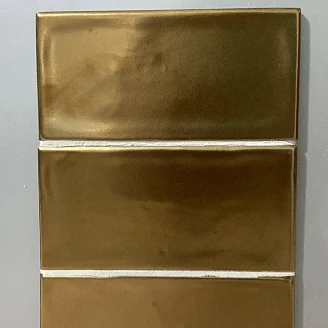 Veggflis Handform Guld Matt-Relieff 8x15 cm