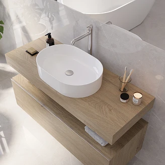Ravak Servant Ceramic Slim Oval Hvit Blank 55 cm