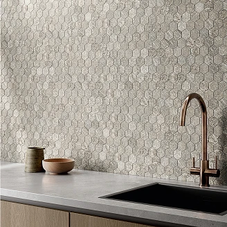 Unicomstarker Mosaikk Gulvflis Arenite Grigio Matt 25x26 cm