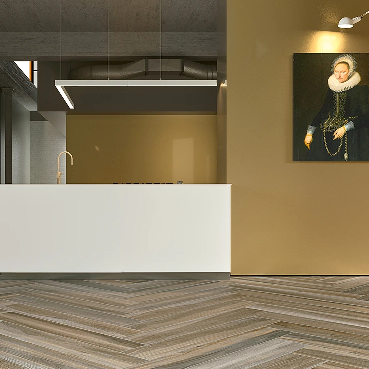 Unicomstarker Tre Gulvflis Wooden Olive Matt 20x120 cm