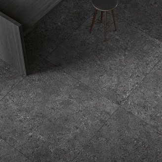 Unicomstarker Gulvflis Blooming Stone Thunder Black Matt 120x120 cm