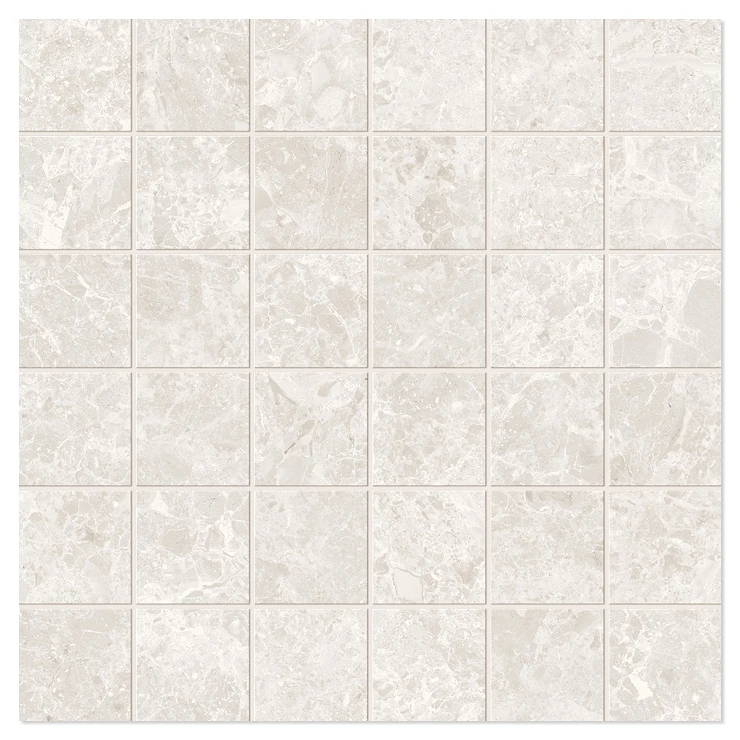 Unicomstarker Mosaikk Gulvflis Blooming Stone Alabaster White Matt 30x30 (5x5) cm