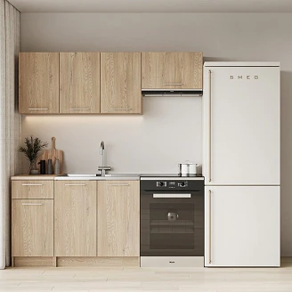 Kjøkken Porto Cremona Eik 180 cm med Benkeplate