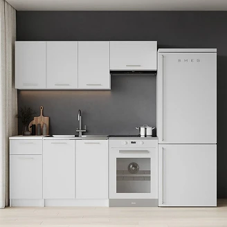 Kjøkken Porto Hvit 180 cm med Benkeplate