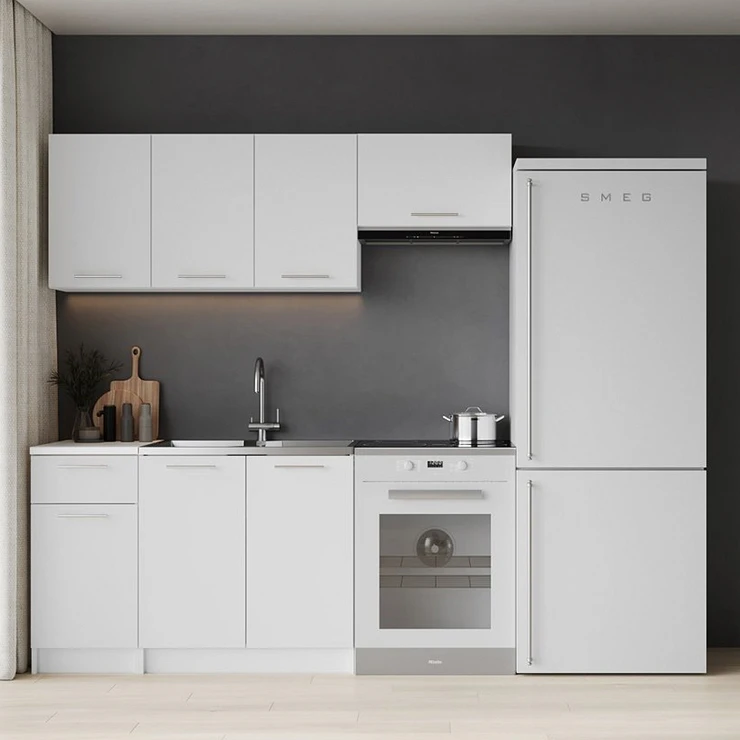 Kjøkken Porto Hvit 180 cm med Benkeplate
