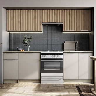 Kjøkken Sorano Valnøtt/Sonoma Eik 240 cm med Benkeplate