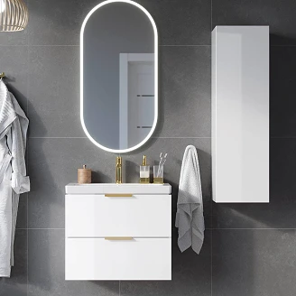 Høyskap Blanche Hvit Blank 110 cm
