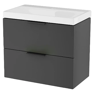 Servantskap Blanche med Servant Svart Matt 65 cm