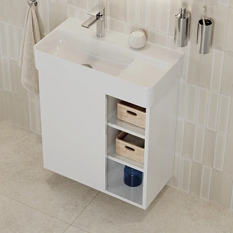 Servantskap Teno med Servant Hvit Blank 60 cm