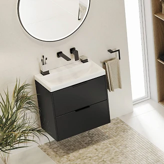 Servantskap Blanche med Servant Svart Matt 50 cm