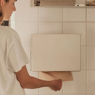 Papirhåndkle-dispenser Sommardopp 30 cm Krom
