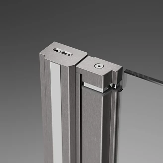 Radaway Dusjhjørne Nes Svingbar 1 Dør 90x90 cm Børstet Nickel Matt Høyre