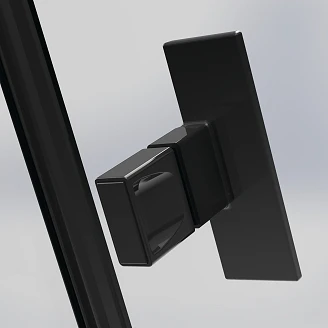 Radaway Dusjhjørne Nes Svingbar 1 Dør 90x90 cm Svart Factory Matt Venstre