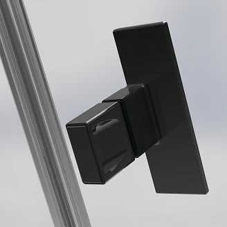 Radaway Dusjhjørne Nes Svingbar 2 Dører 80x80 cm Svart Matt