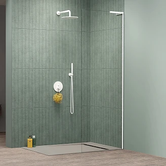 Radaway Dusjvegg Modo Walk-in 70 cm Hvit Matt Høyre