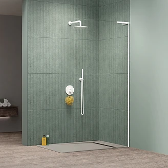 Radaway Dusjvegg Modo Walk-in 100 cm Hvit Matt Høyre