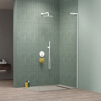 Radaway Dusjvegg Modo Walk-in 115 cm Hvit Matt Høyre