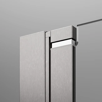 Radaway Dusjdør Nes Svingbar med Fastfelt 90 cm Børstet Nickel Matt Venstre