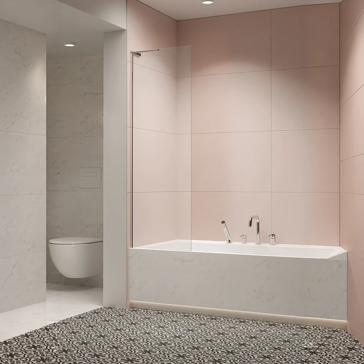 Radaway Badekarvegg Modo 50 cm Blank Krom Venstre