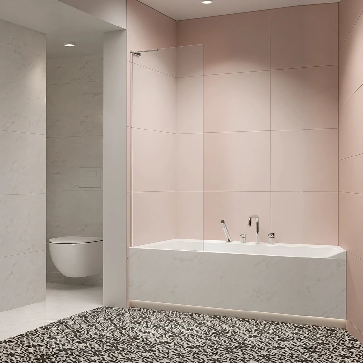 Radaway Badekarvegg Modo 60 cm Blank Krom Venstre