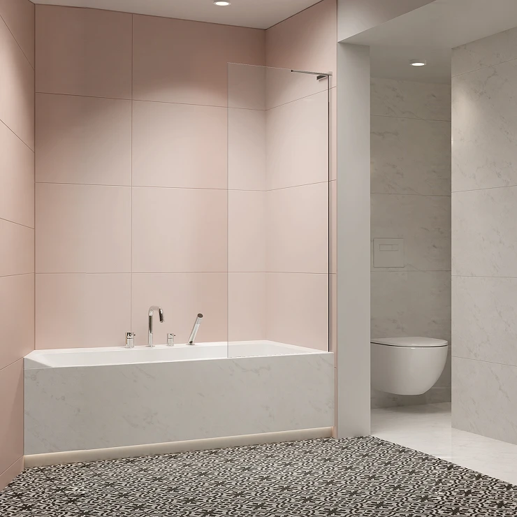 Radaway Badekarvegg Modo 60 cm Blank Krom Høyre