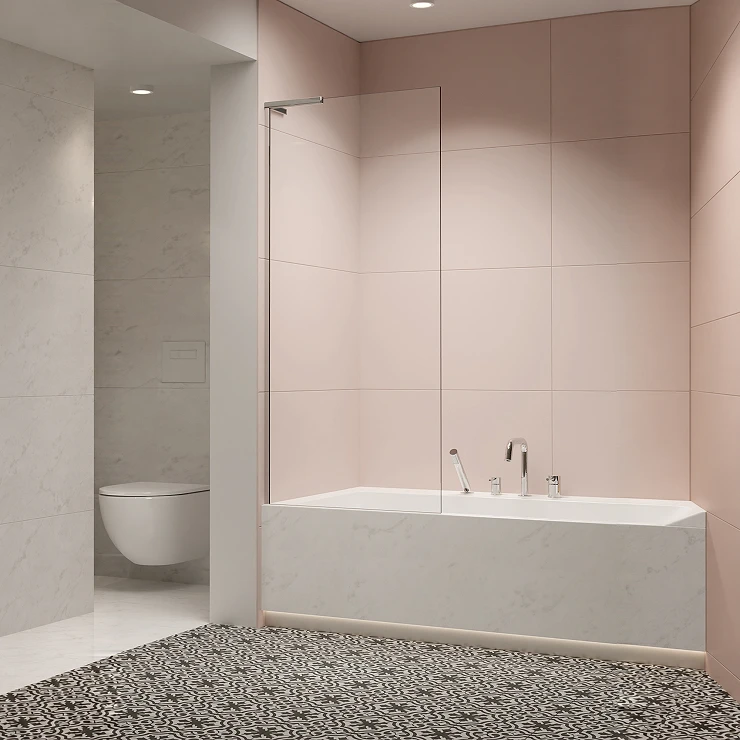 Radaway Badekarvegg Modo 70 cm Blank Krom Venstre