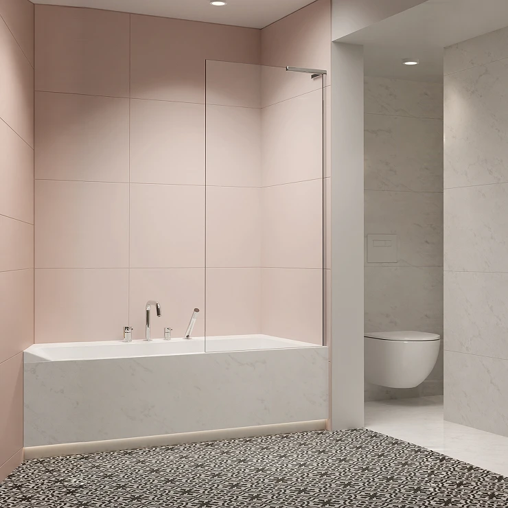 Radaway Badekarvegg Modo 70 cm Blank Krom Høyre