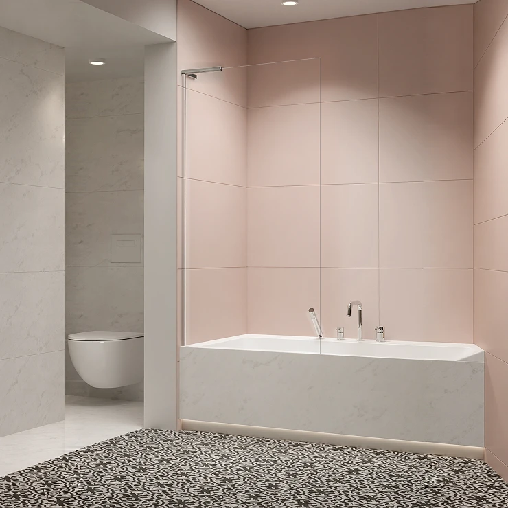 Radaway Badekarvegg Modo 80 cm Blank Krom Venstre