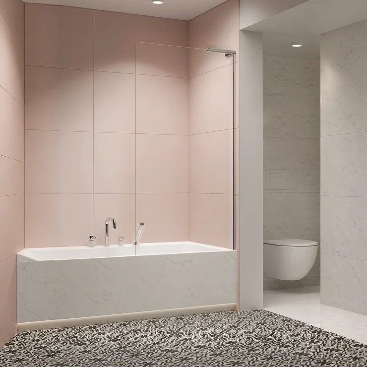 Radaway Badekarvegg Modo 80 cm Blank Krom Høyre