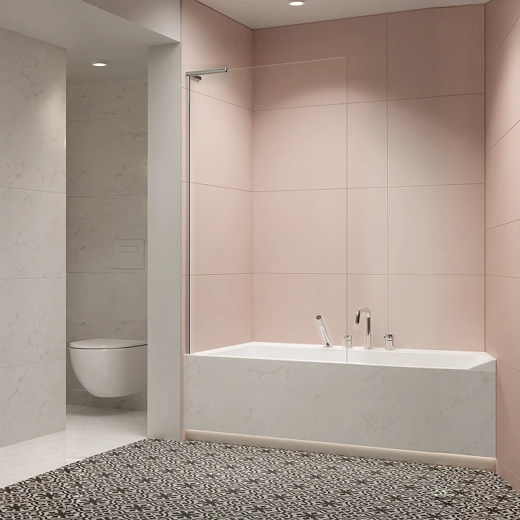 Radaway Badekarvegg Modo 90 cm Blank Krom Venstre