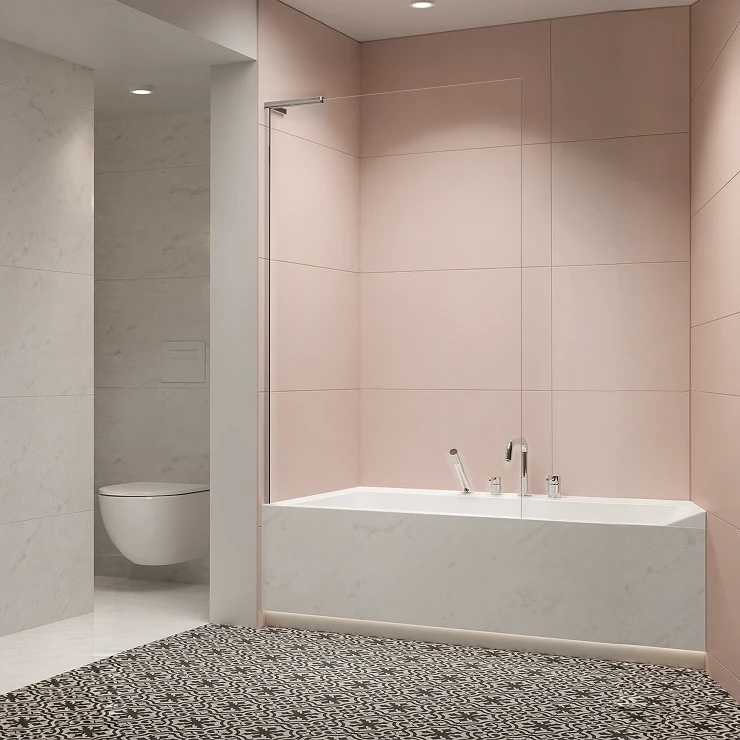 Radaway Badekarvegg Modo 100 cm Blank Krom Venstre