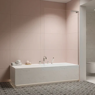 Radaway Badekarvegg Modo 100 cm Blank Krom Høyre