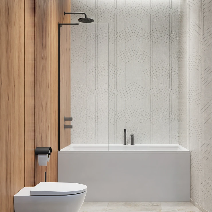 Radaway Badekarvegg Modo 60 cm Svart Matt Venstre