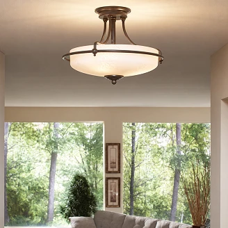 Quoizel Taklampe med Avstand Griffin Bronse Ø 42 cm