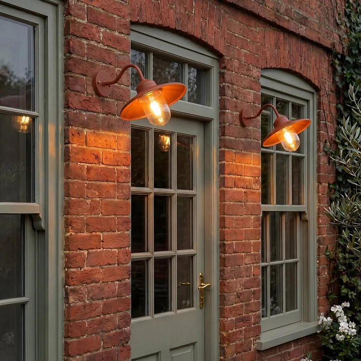 Elstead Vegglampe Klampenborg Rød