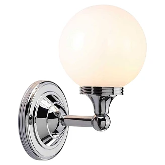 Elstead Vegglampe Rund Austen Polert Krom