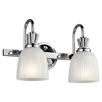 Kichler Vegglampe Duo Cora Polert Krom