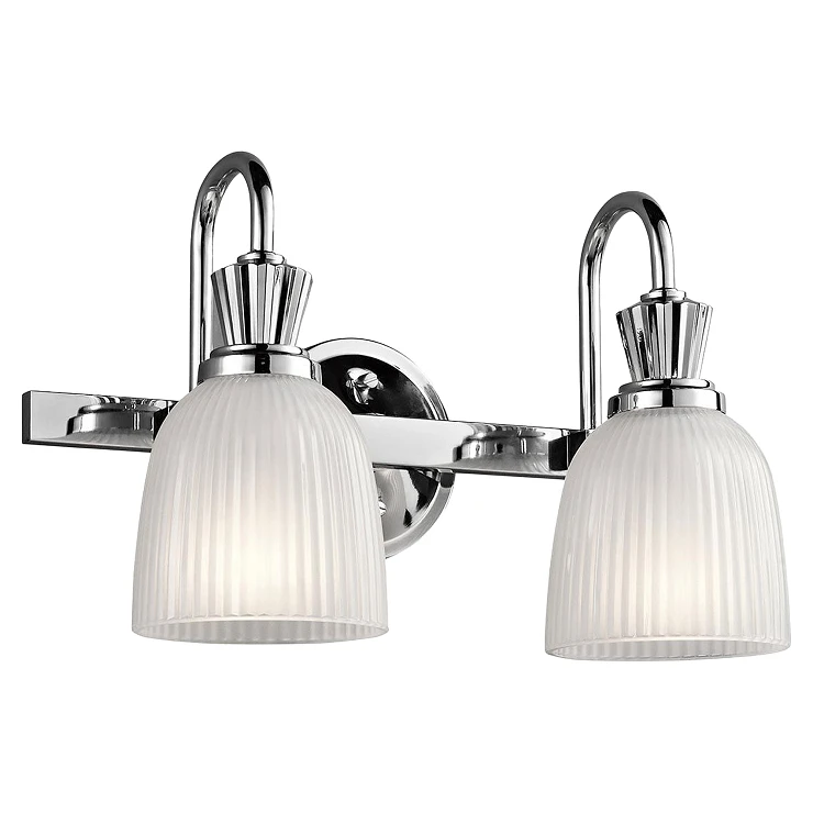Kichler Vegglampe Duo Cora Polert Krom