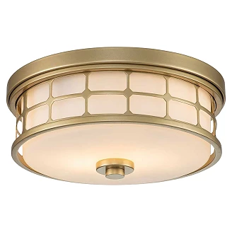 Quoizel Taklampe Duo Guardian Malt Naturmessing