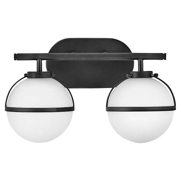 Hinkley Vegglampe Duo Opalglass Hollis Svart