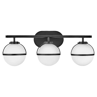 Hinkley Vegglampe Trio Opalglass Hollis Svart