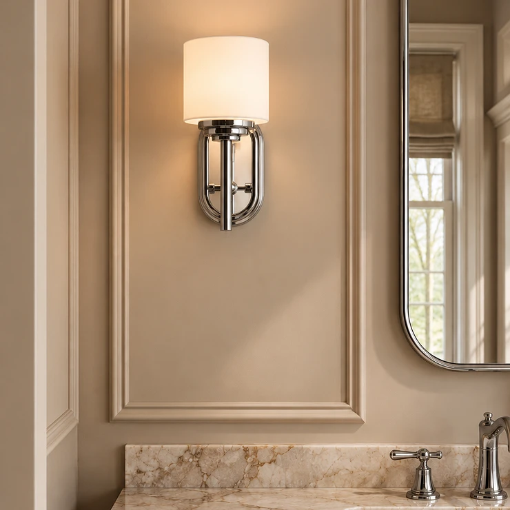 Feiss Vegglampe Malibu Beta Polert Krom