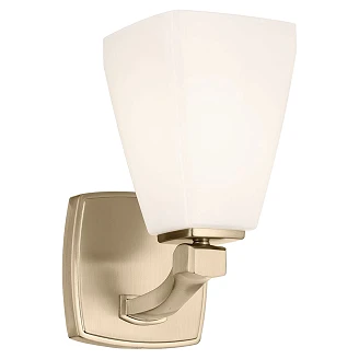 Kichler Vegglampe Opalglass Marant Champagnebrons